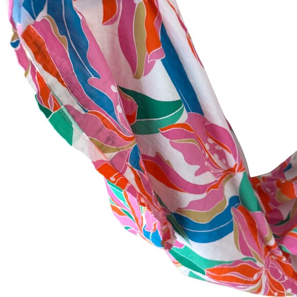 Lane Bryant Tropical Wide Leg  Floral Print Plus Size Jumpsuit With Spaghetti St - Picture 6 of 8